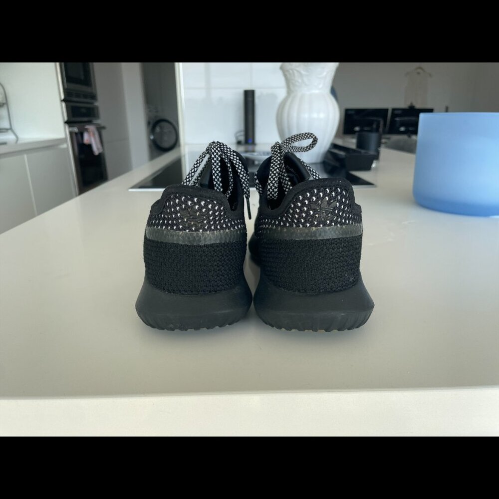 Adidas Tubular Shadow CK Core Black White Knit Sneakers Women’s 6 - Picture 8 of 11
